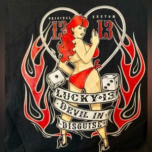 Y2K Vintage Lucky13 Button Up Devil in Disguise Shirt size XL